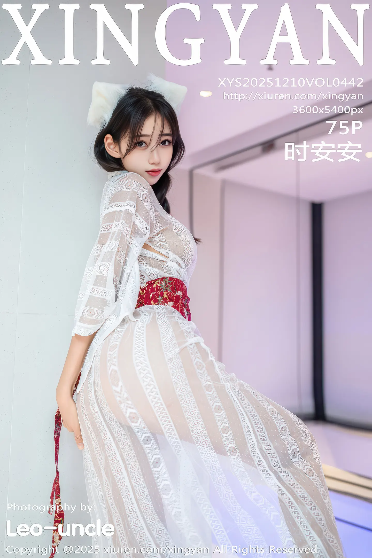 [XINGYAN星颜社]VOL.442_模特时安安私房性感白色薄透连衣裙秀柔美身姿迷人诱惑写真75P-秀人网 - XiuRen.Pro